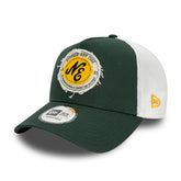 New Era Washed Green Trucker Cap
