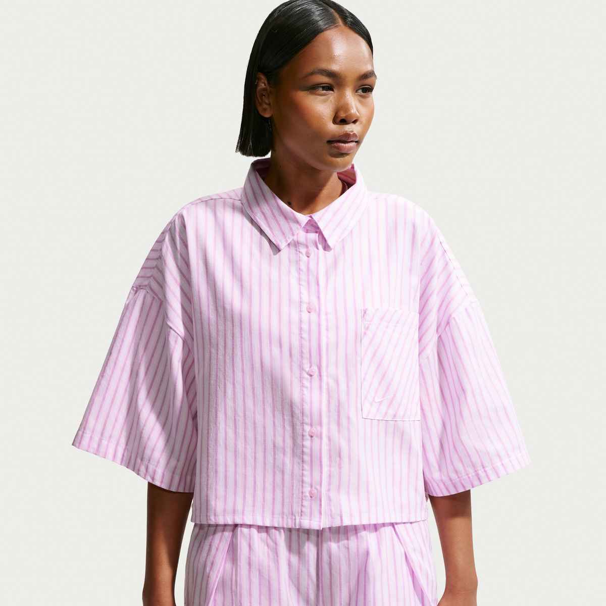 Nike Sportswear Chill Poplin Women's Oversized Striped Top