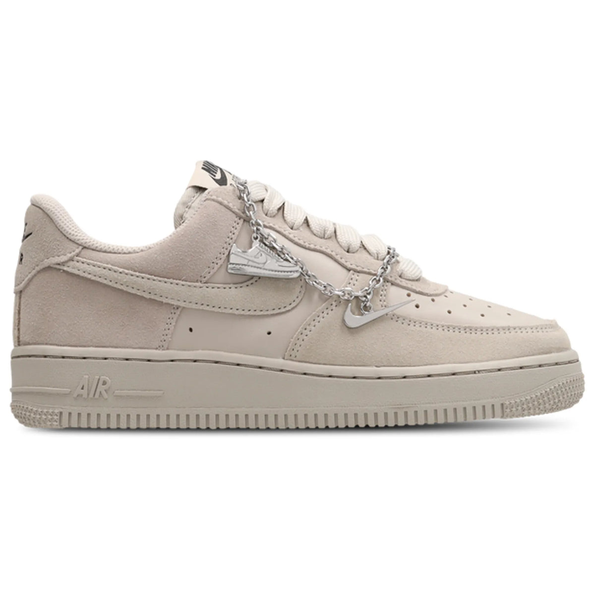 Pantofi Sport Nike Air Force 1 07 AF1 Cream Metallic Silver Black