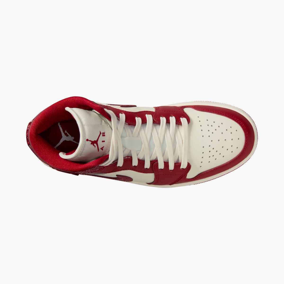 Pantofi sport Jordan 1 Mid SE Red Cracked Leather