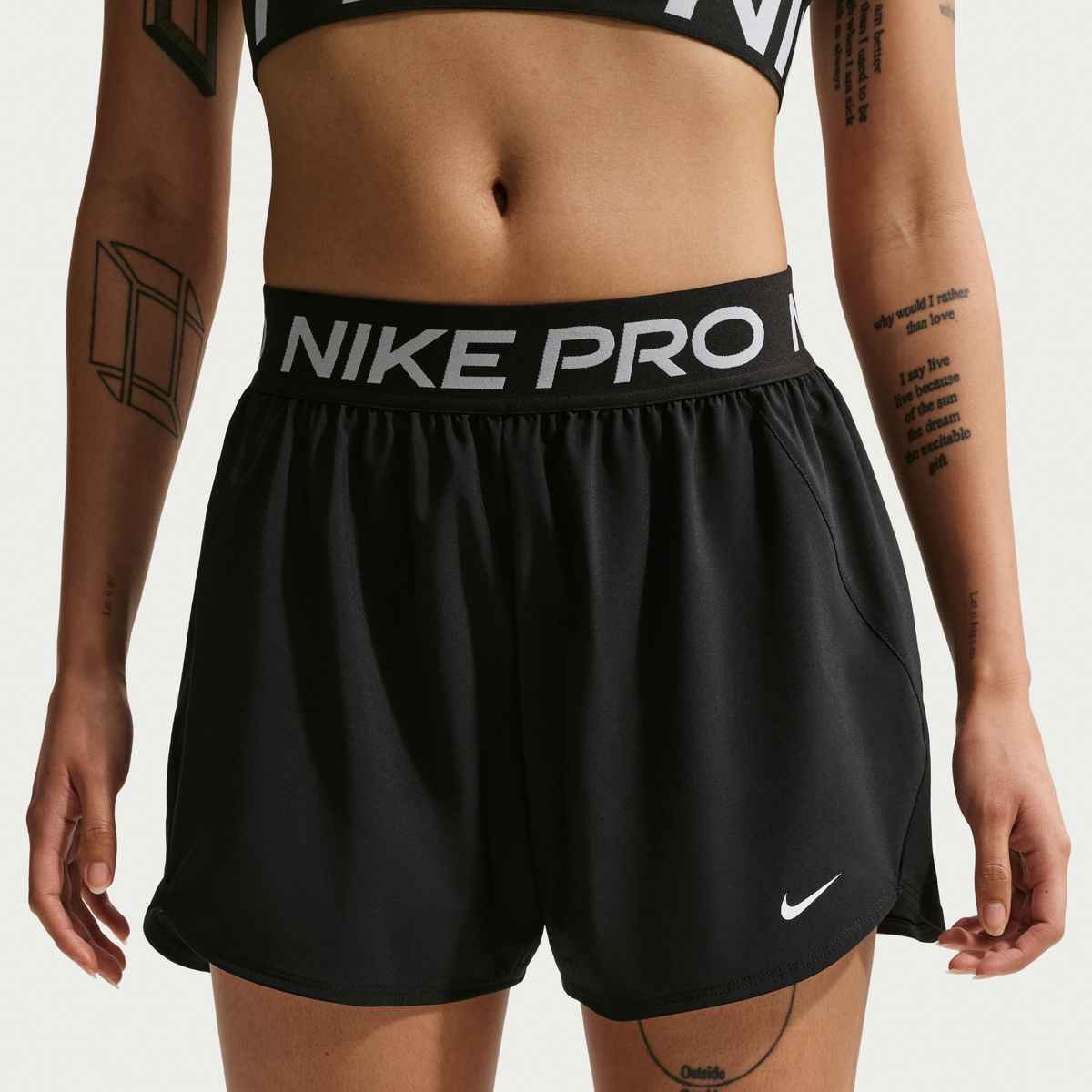 Nike Pro Women's Dri-FIT Mid-Rise Brief-Lined 3" Woven Shorts