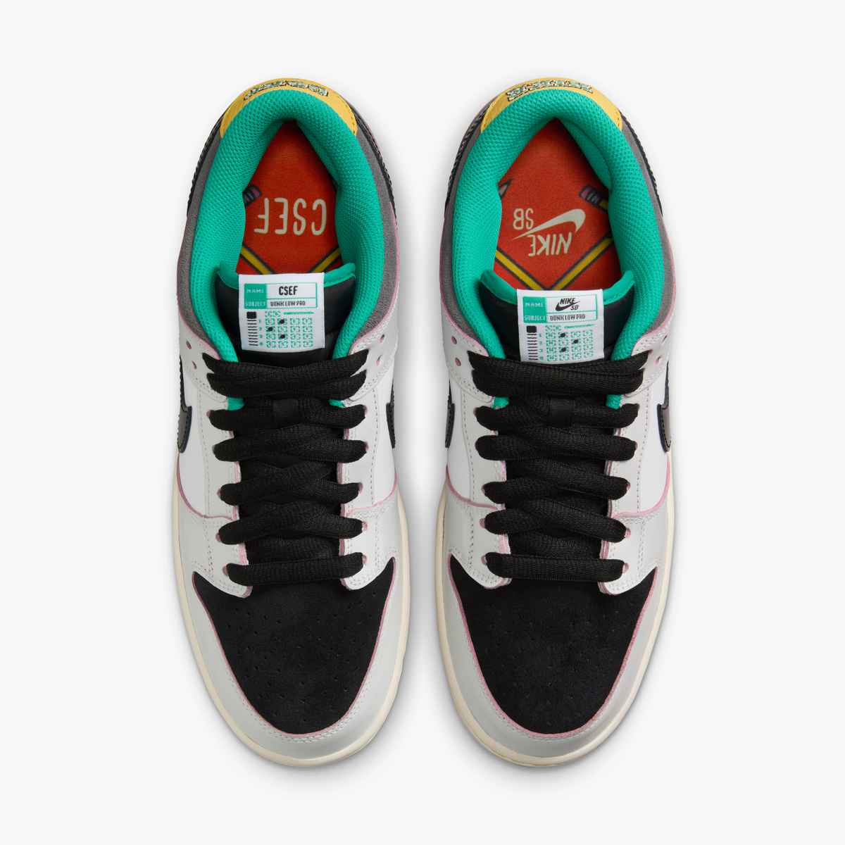 Pantofi sport Nike SB Dunk Low Pro x CSEF White and Black