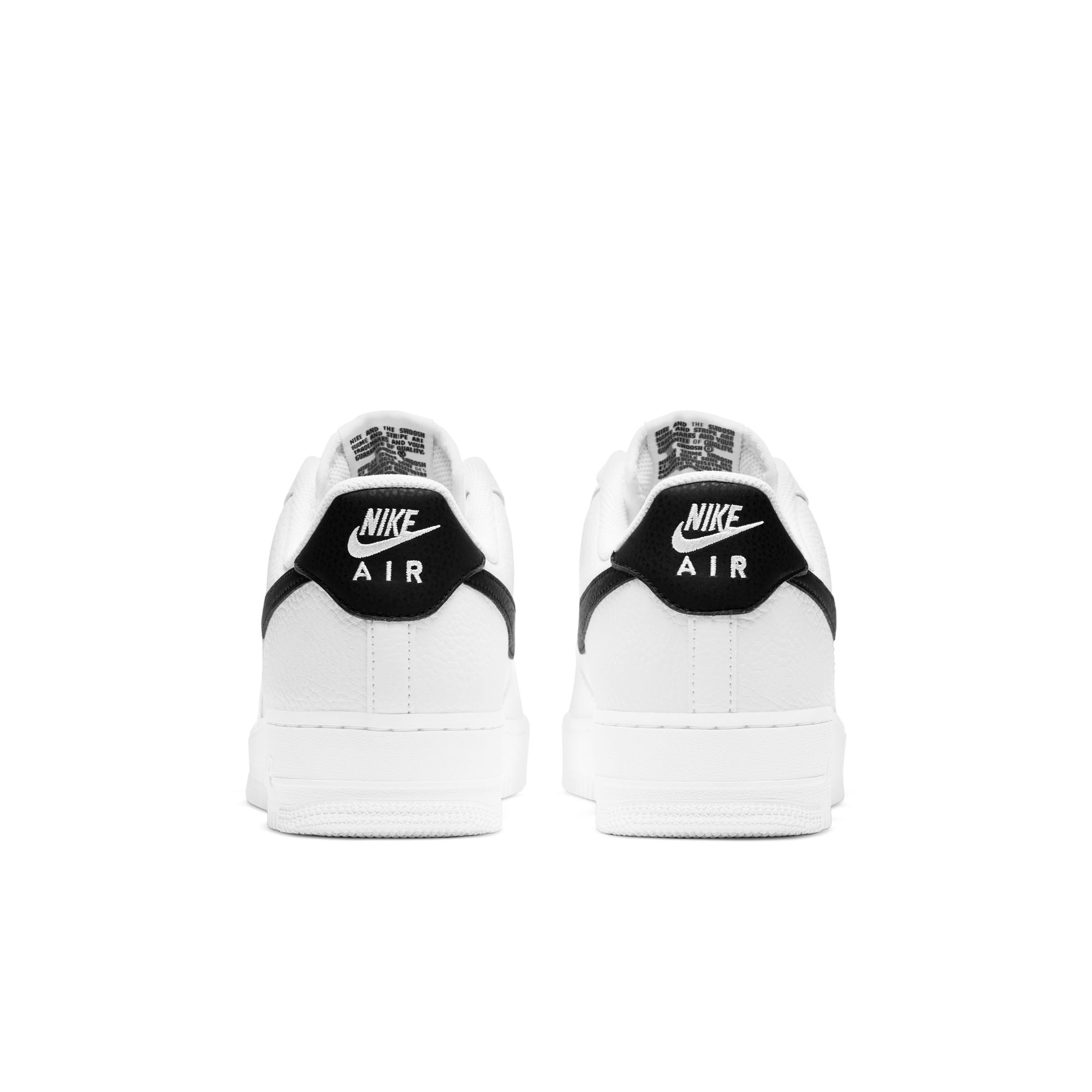 Nike Air Force 1 Low '07 White Black Pebbled Leather