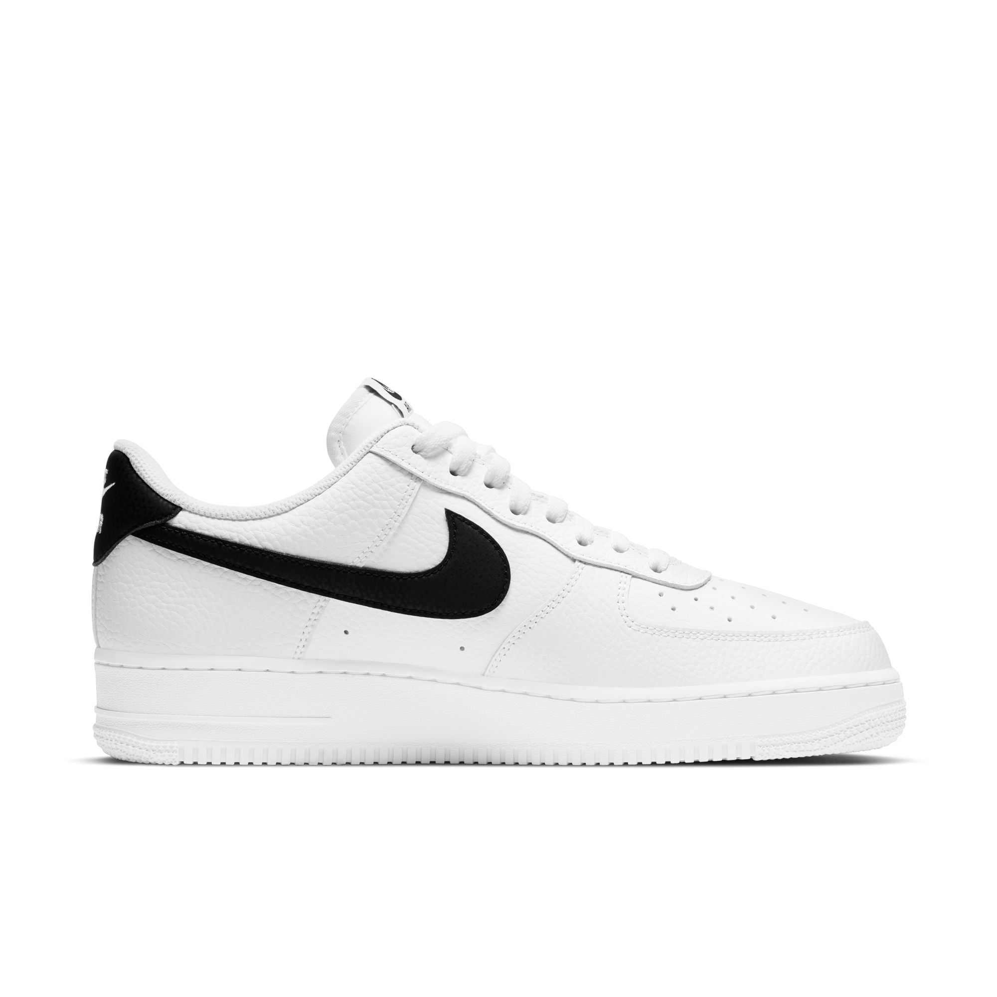 Nike Air Force 1 Low '07 White Black Pebbled Leather